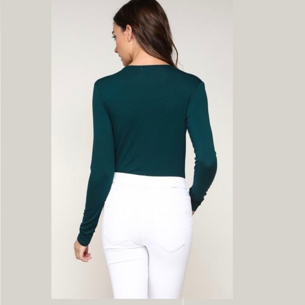 STYLISH DRAPED BODYSUIT - Picture 4 of 5